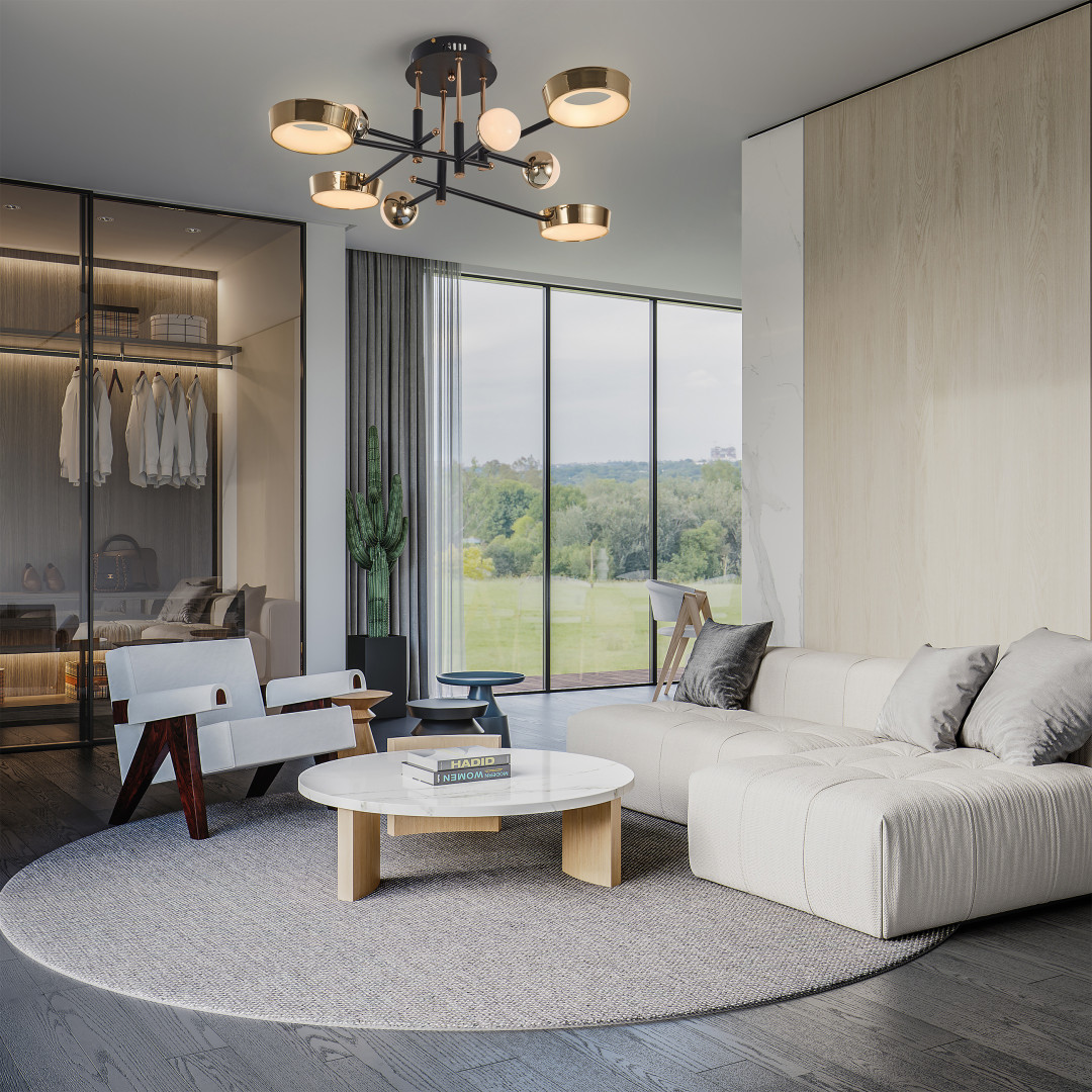 Потолочный светильник Arte Milano Ferrara 273299/8 BK/GD