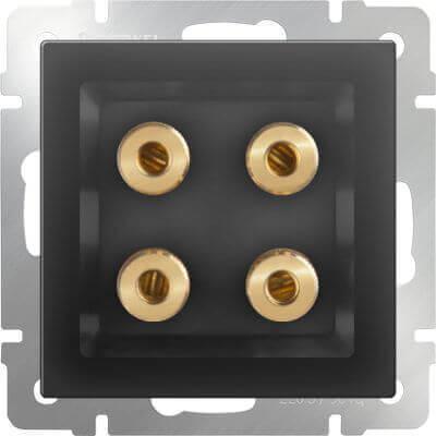 Акустическая розетка Werkel х4 серо-коричневая WL07-AUDIOx4 4690389059308