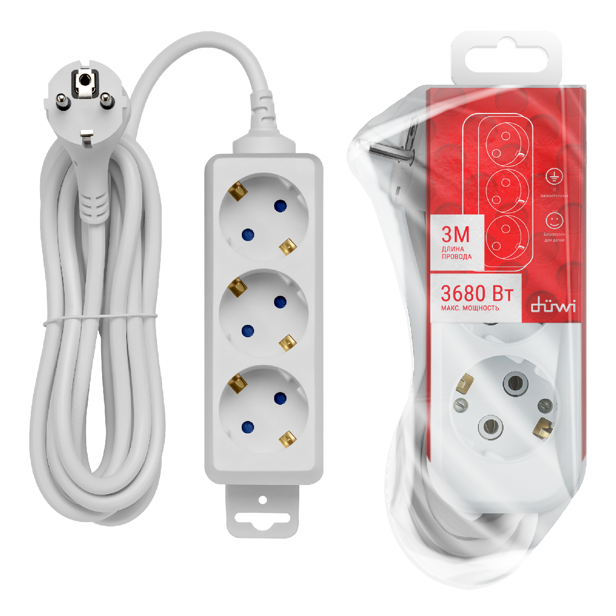 Удлинитель бытовой Duwi 32056 2