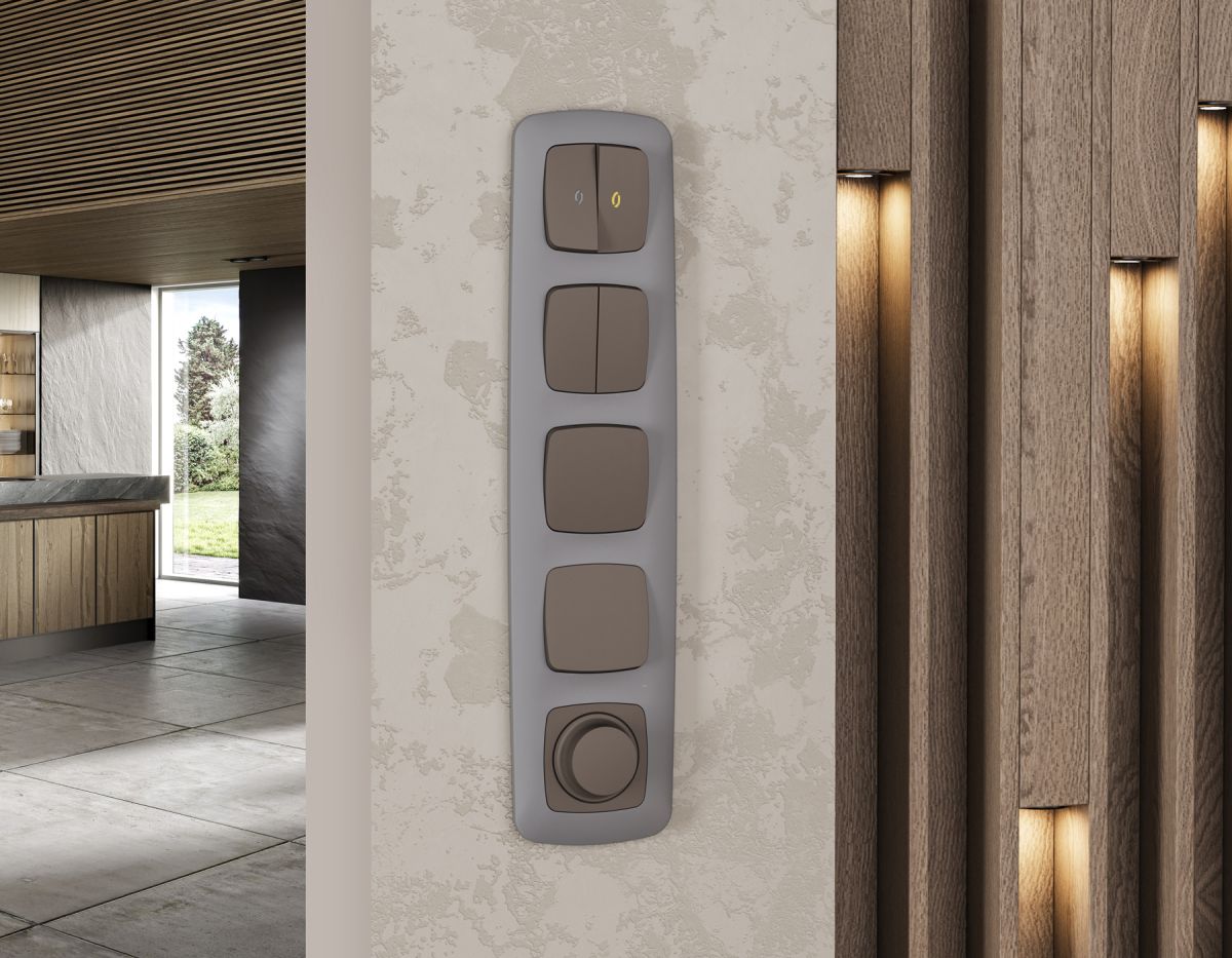 Комплект механизма 2-клавишного перекрестного выключателя Ambrella Volt 10A-250V OMEGA MO633030 Темная бронза матовый QUANT (OP6330, VM125)