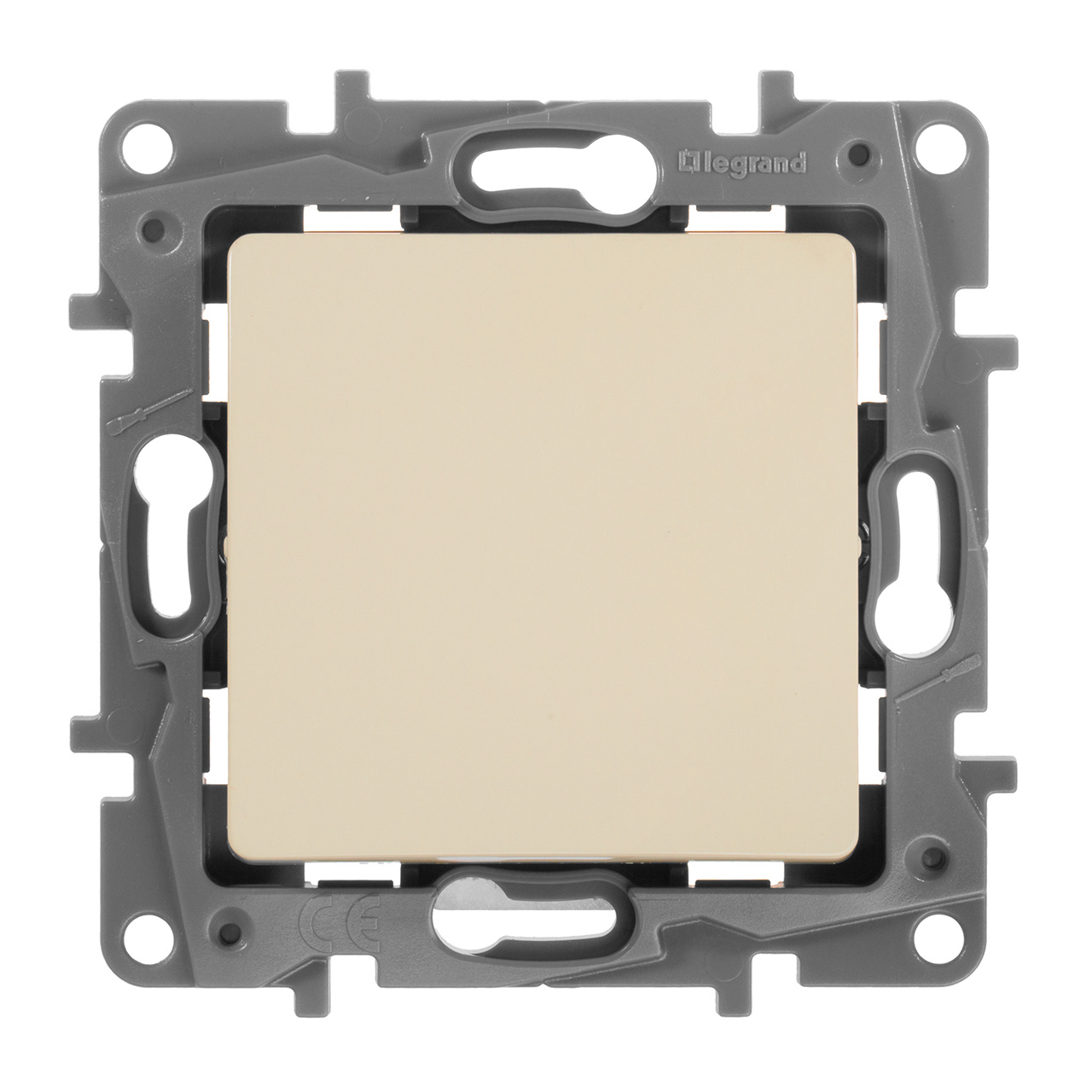 Выключатель кнопочный одноклавишный Legrand Etika 6A 250V слоновая кость 672314