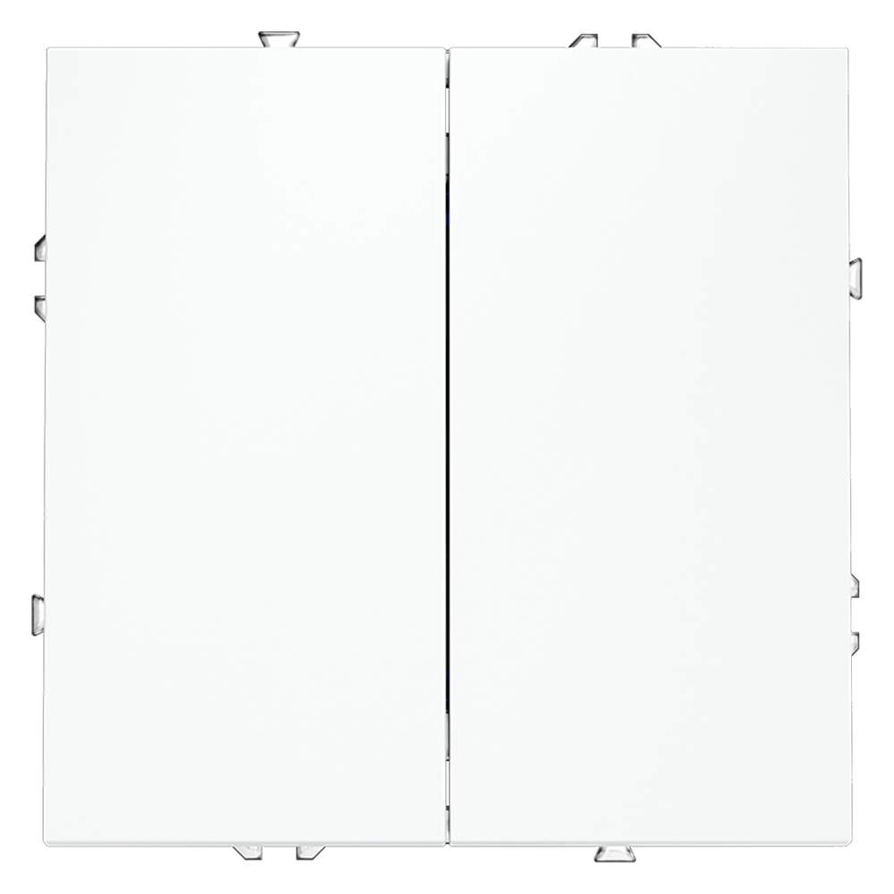 Выключатель двухклавишный Voltum S70 VLS020102 (белый матовый)