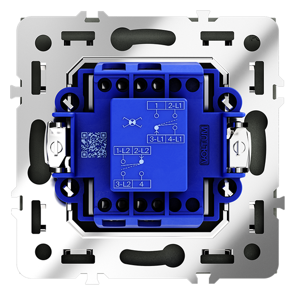 Перекрестный переключатель одноклавишный Voltum S70 VLS010506 (титан)
