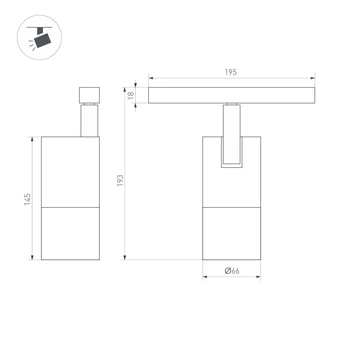 Трековый светильник Arlight MAG-ORIENT-SPOT-ZOOM-R65-15W Day4000 (BK, 34-60 deg, 48V) 037458