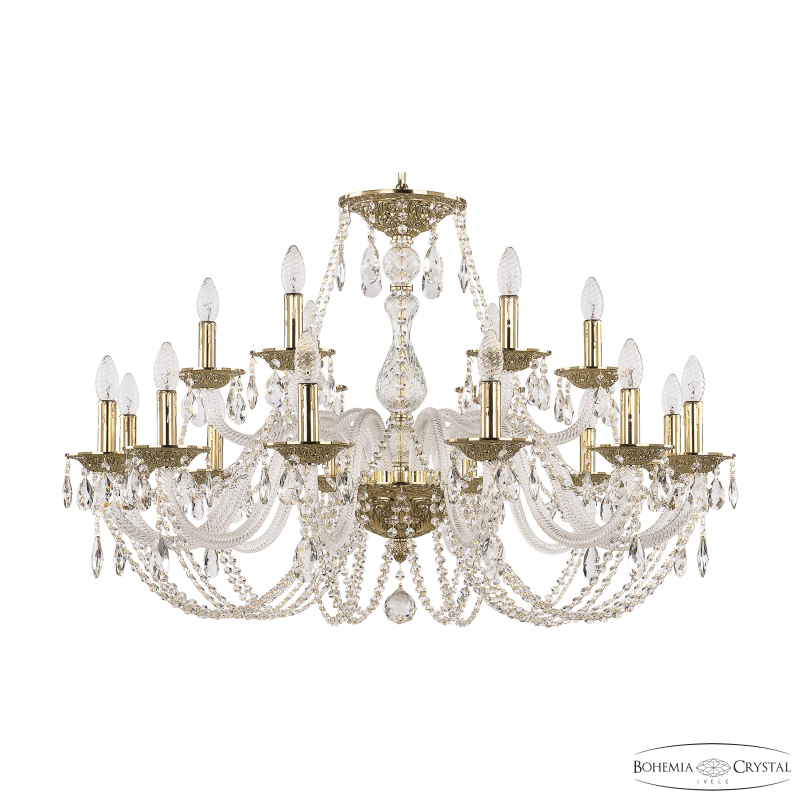 Подвесная люстра Bohemia Ivele Crystal 1601/12+6/360 G