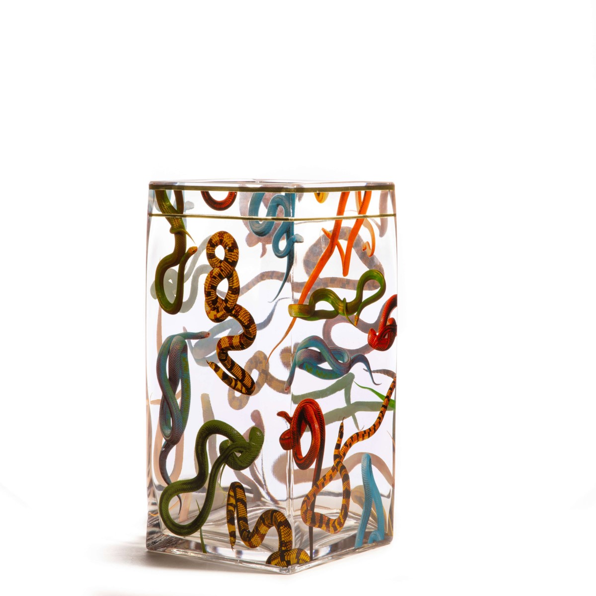 Ваза Snakes Big Seletti Toiletpaper Glass Vase 14151