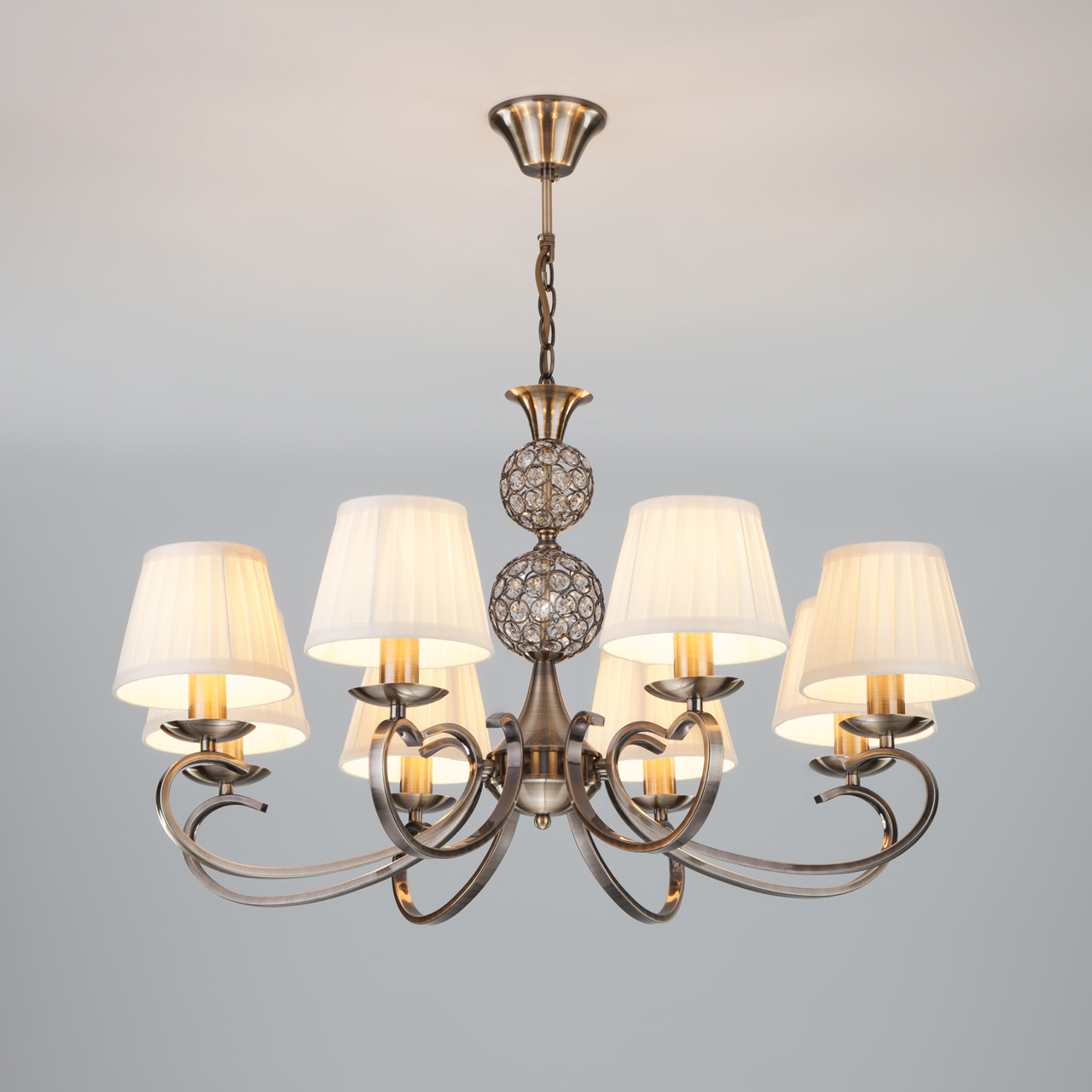 Подвесная люстра Eurosvet Tessa 60089/8 античная бронза