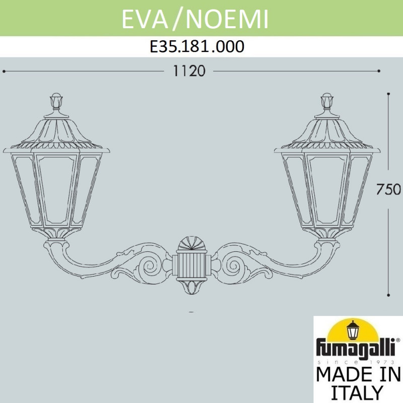 Уличный настенный светильник Fumagalli E35.181.000.WXH27