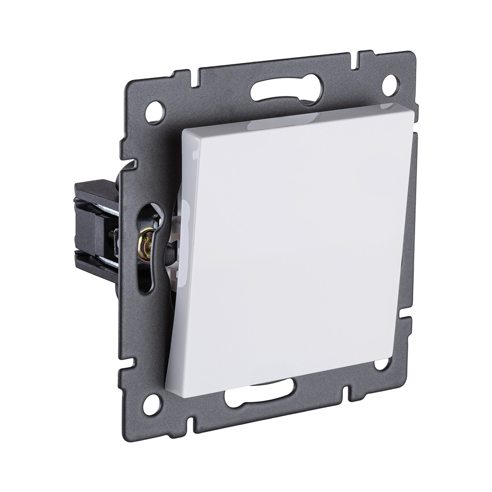 Выключатель 1-клавишный перекрестный 10А/250В, белый Kollinger REA-S-006WH для Aspekt, Eleganz, Reflex