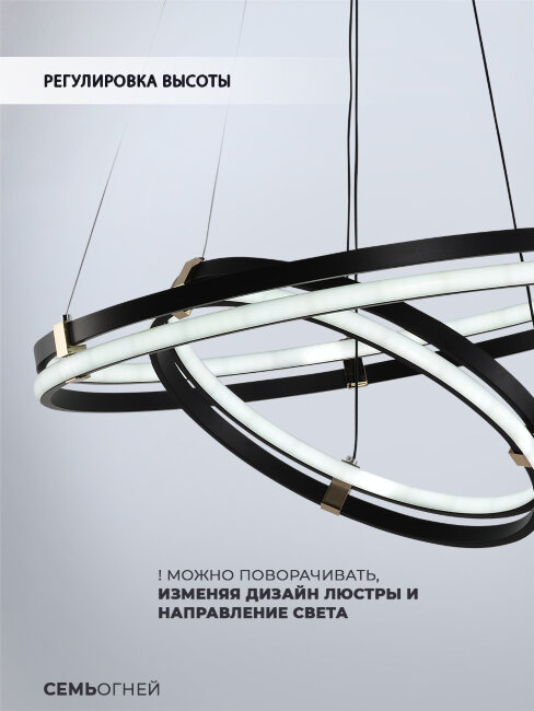 Подвесная люстра Seven Fires Liven SF5023/2P-BK-GD