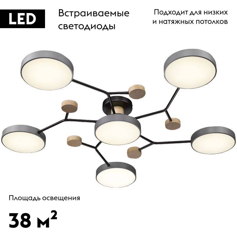 Потолочная светодиодная люстра Velante 446-207-06