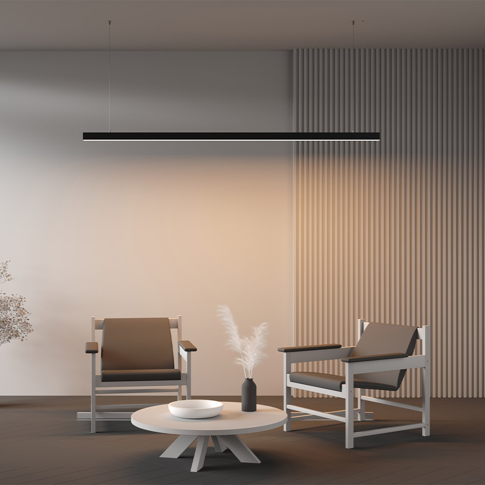 Линейный подвесной светильник Maytoni Technical 3000K 50x50 (Черный, 2 м) LL312031