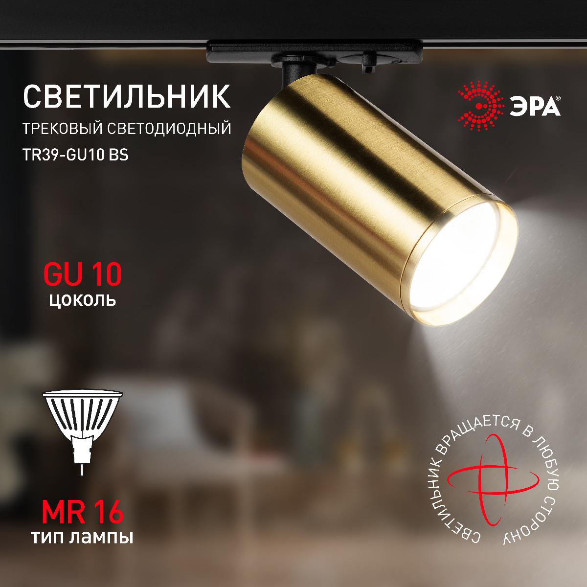 Трековый светильник Эра TR39-GU10 BS Б0053311