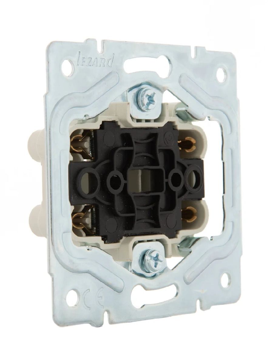 Розетка двойная б/з Lezard Karina 707-0200-128B