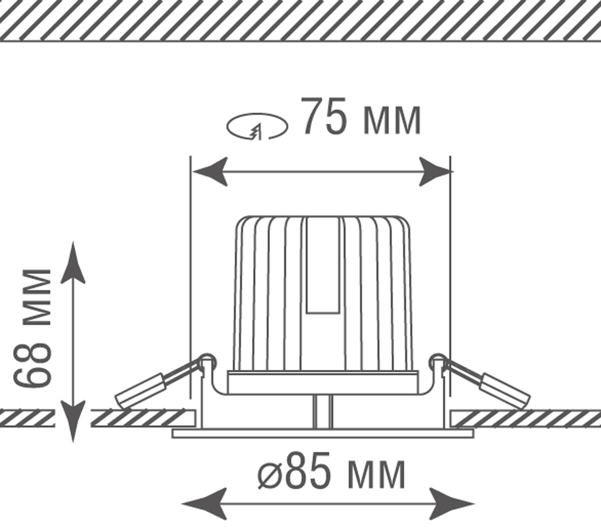 Встраиваемый светильник Donolux Basis DL18894R7W1