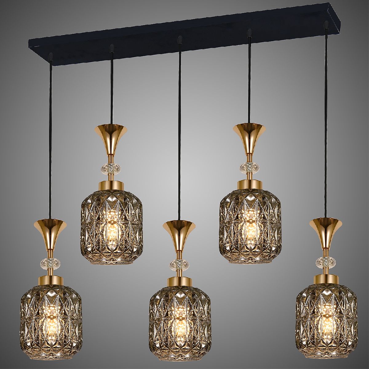 Подвесная люстра Reluce 02003-0.9-05L SMOKE