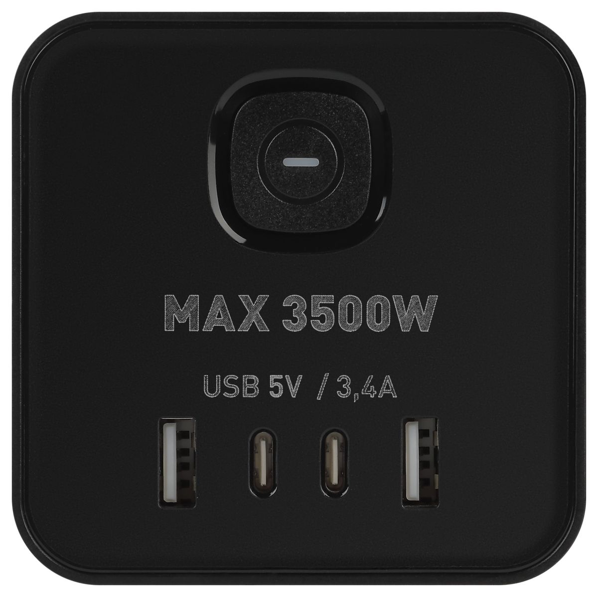 Сетевой фильтр ЭРА TWR-8es-1,5m-4USB-B башня с защитой заземлением с выключателем 8 розеток+4xUSBA+C 1,5м 16А черный Б0069072