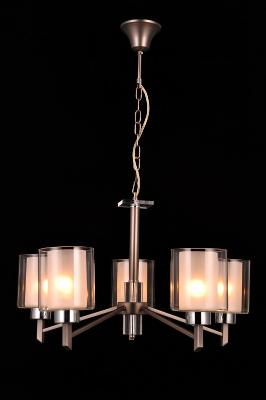 Подвесная люстра Natali Kovaltseva DOUBLE 81049-5C ANTIQUE SILVER