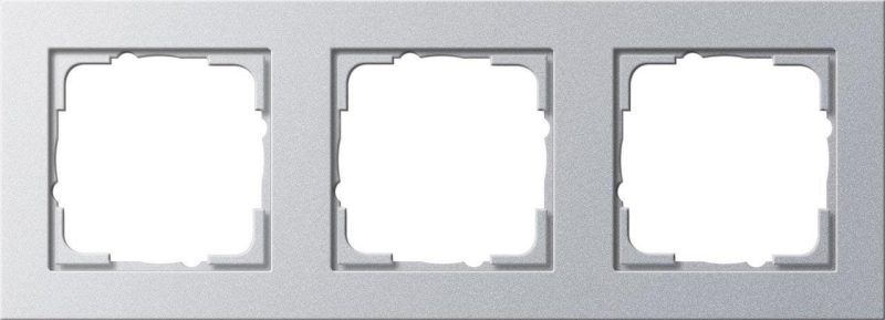 Рамка 3-постовая Gira E2 алюминий 021325