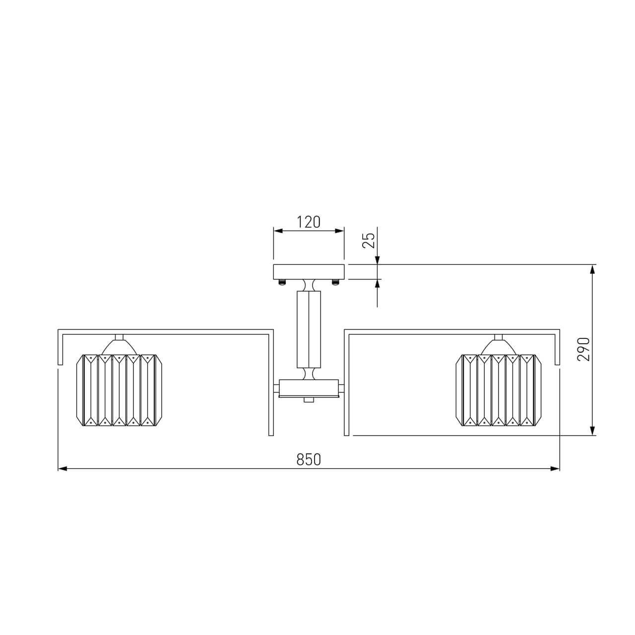 Потолочная люстра Eurosvet April 10126/8 золото/прозрачный хрусталь Strotskis Smart (10117/8)