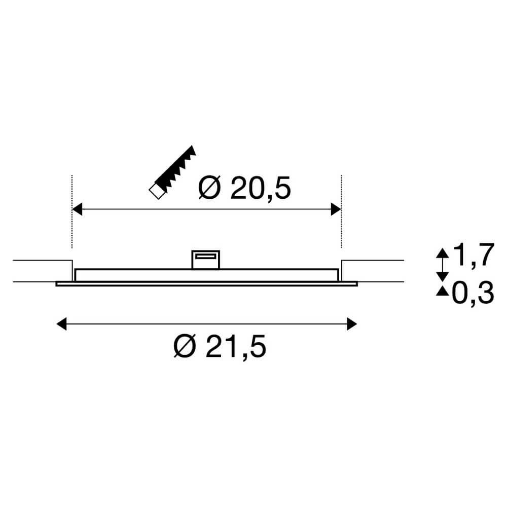 Встраиваемый светодиодный светильник SLV Senser Round 1003010