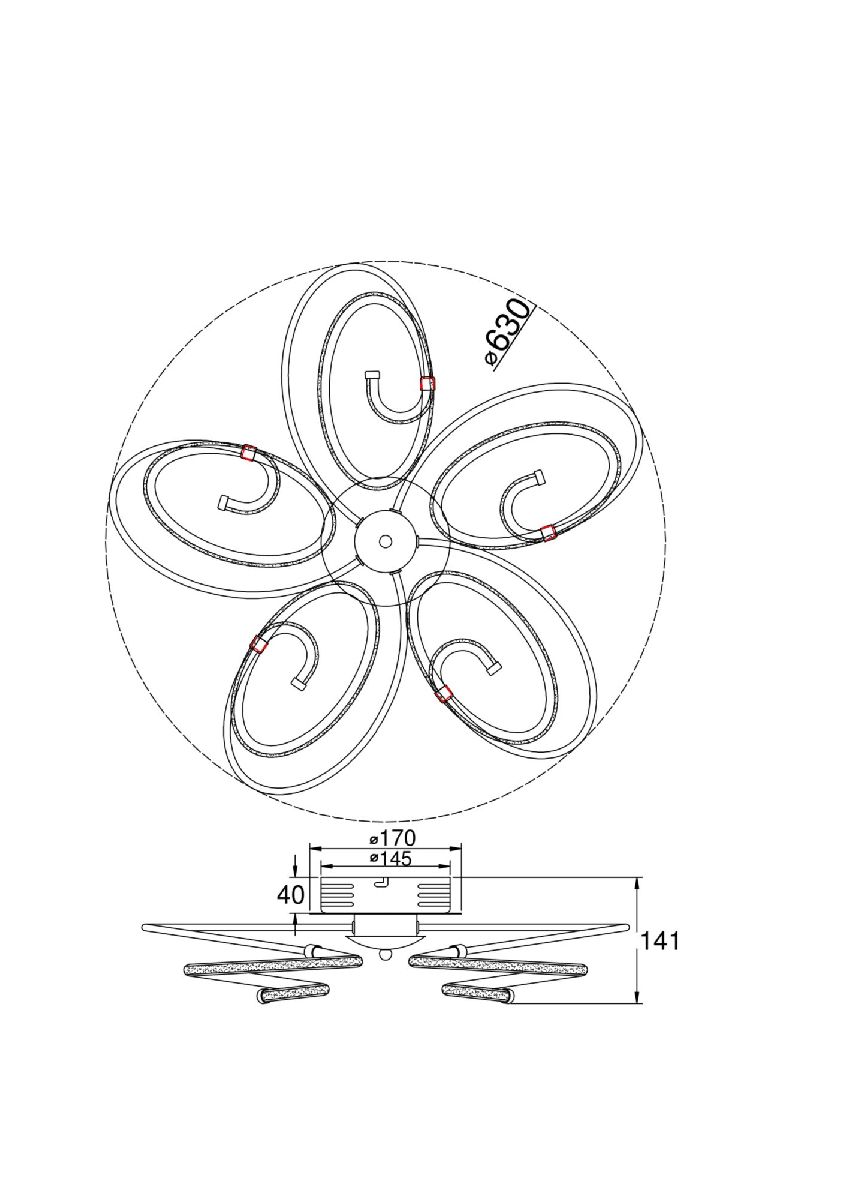 Потолочная люстра Freya Blossom FR6017CL-L60CH