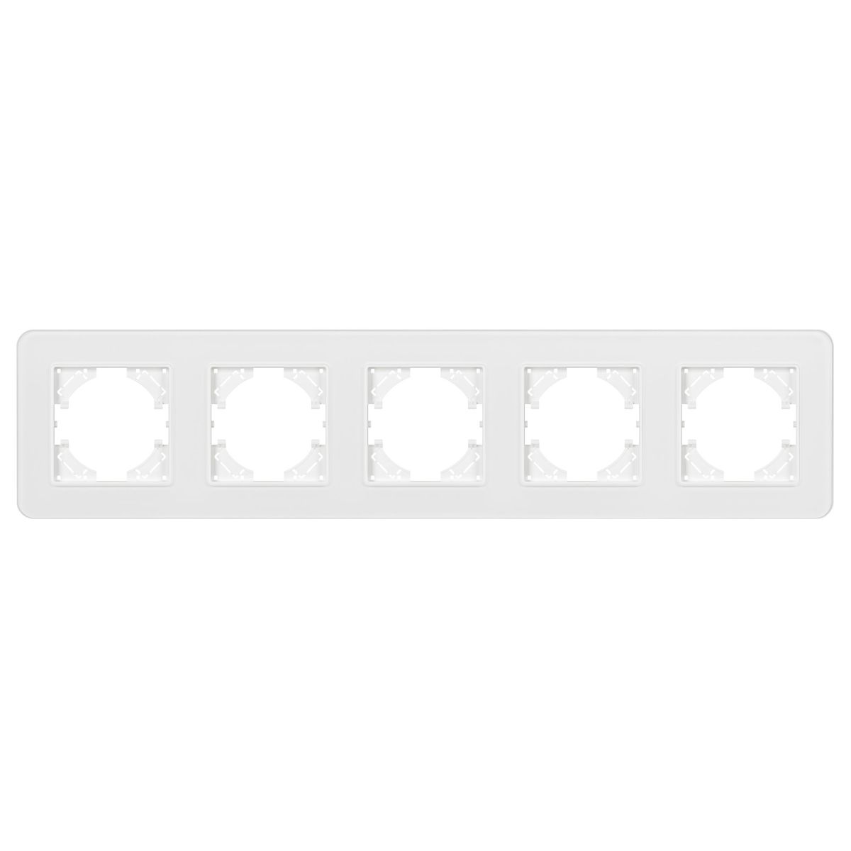 Рамка на 5 постов стеклянная Arlight FRM-OMALI-SFGS-5-WH 049720