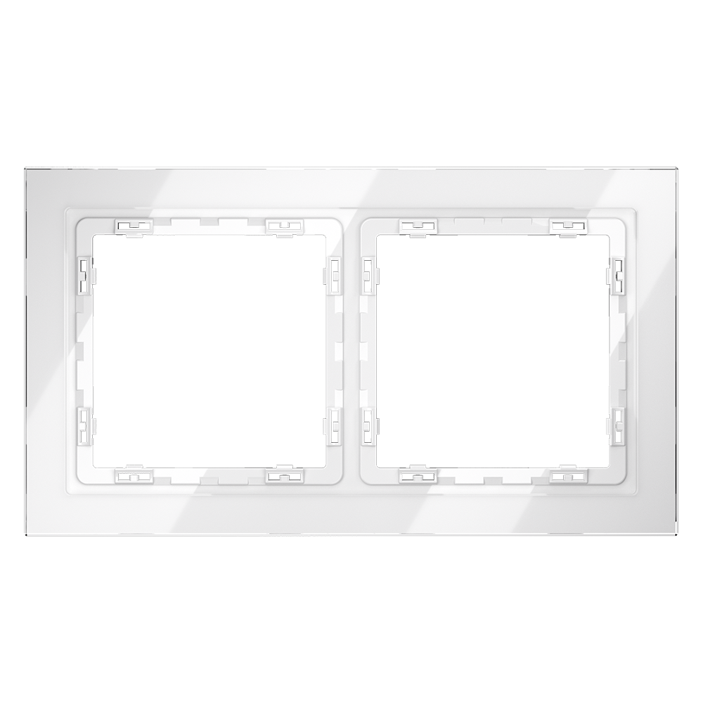 Рамка на 2 поста Voltum S70 VLS110201 (белый, стекло)