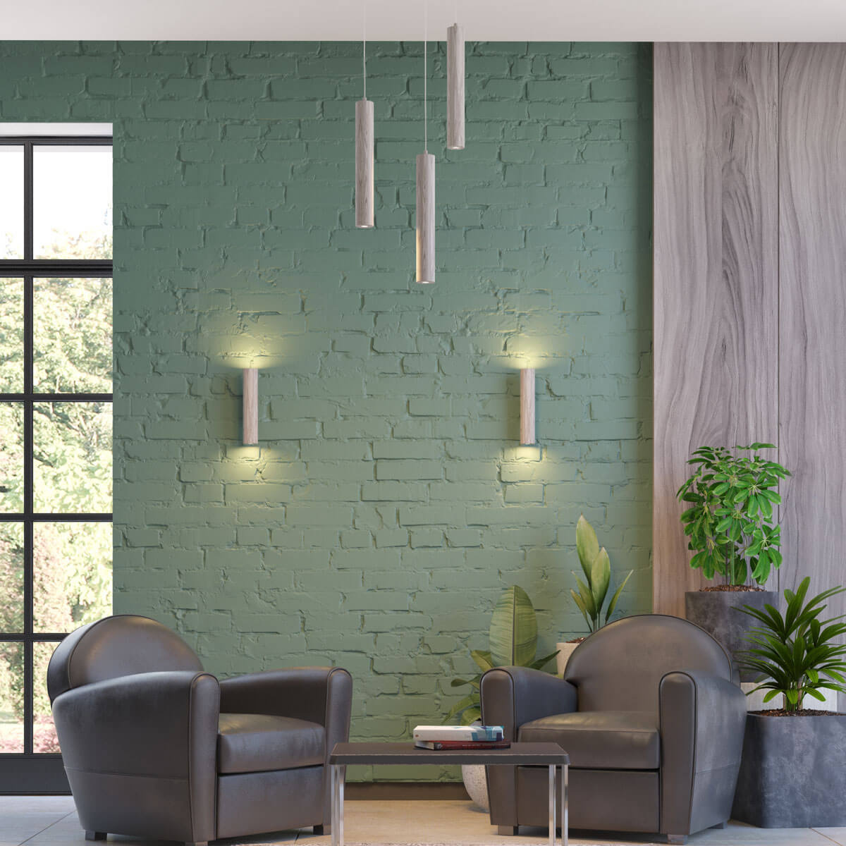 Подвесной светодиодный светильник Odeon Light Woody 3826/8L