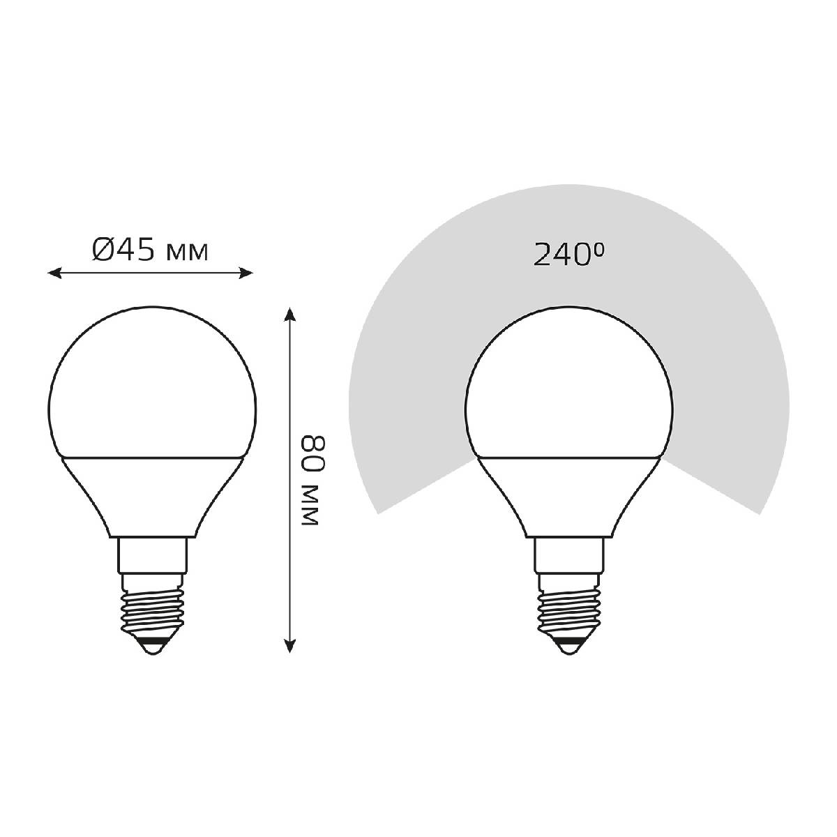 Лампа светодиодная Gauss E14 10W 4100K матовая 53120 УЦ