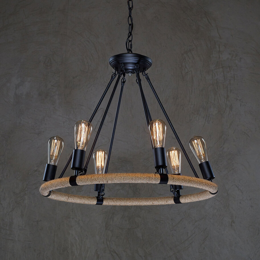 Подвесная люстра LOFT IT Rope filament Loft1861/6