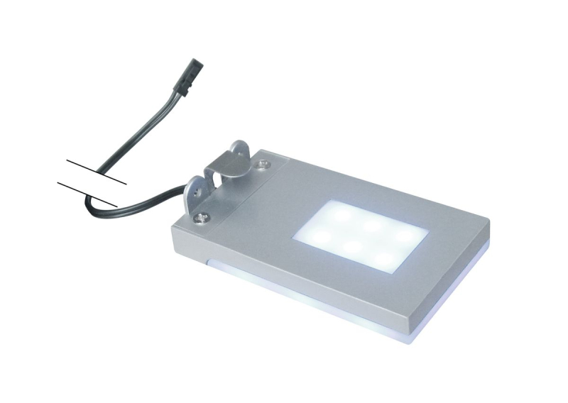 Подсветка полок без источника питания (07744) Uniel ULE-C01-1,5W/NW IP20 Silver