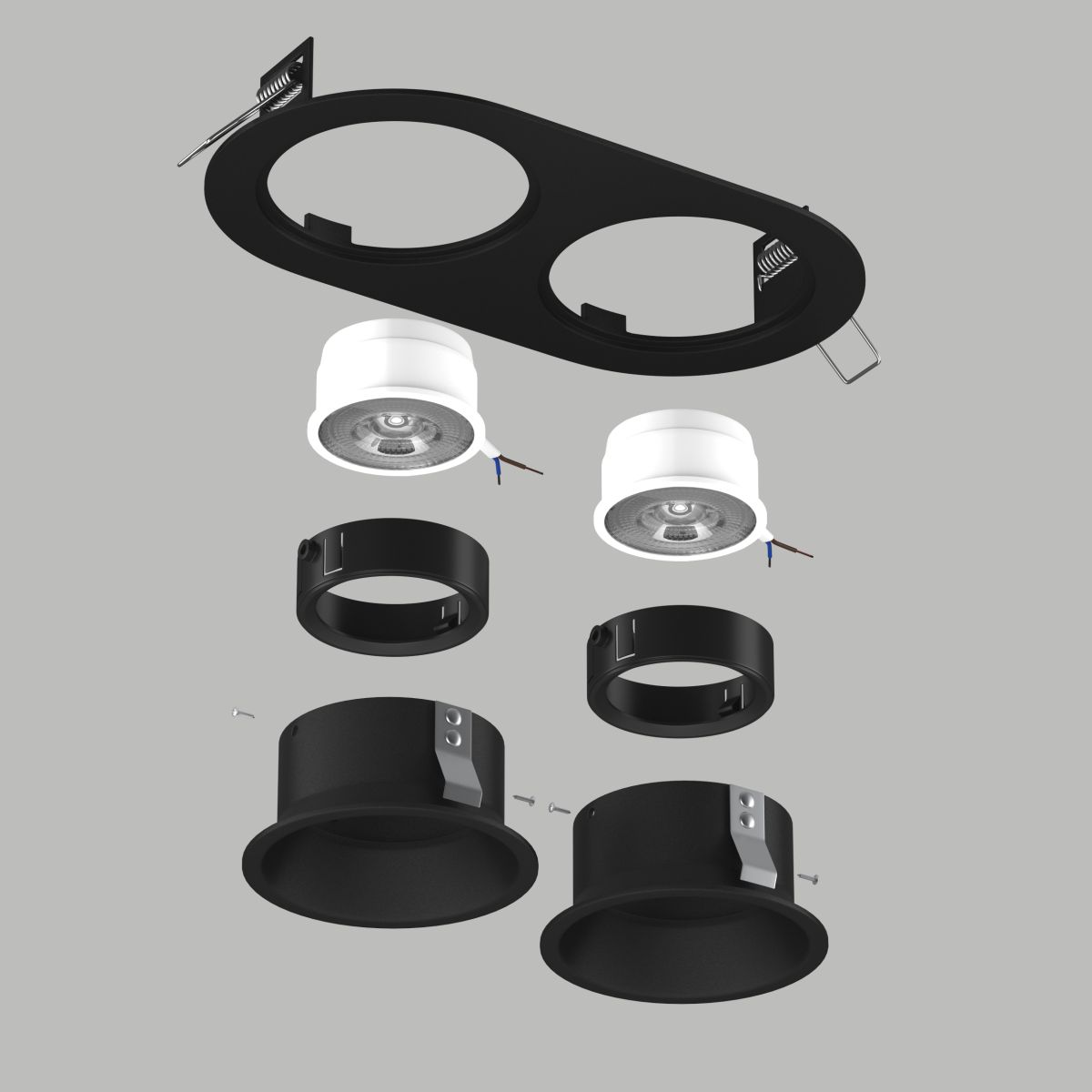 Встраиваемый светильник Lightstar Domino (214657+214607+214607+214007+214007) D6570707BMOD