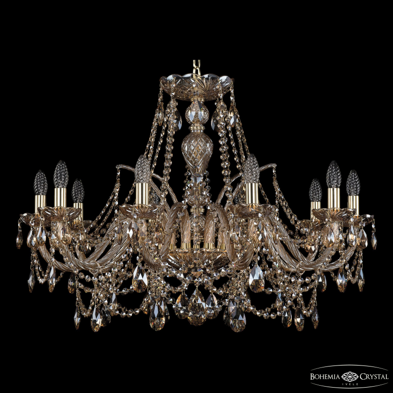 Подвесная люстра Bohemia Ivele Crystal 1411/10/300 G M721