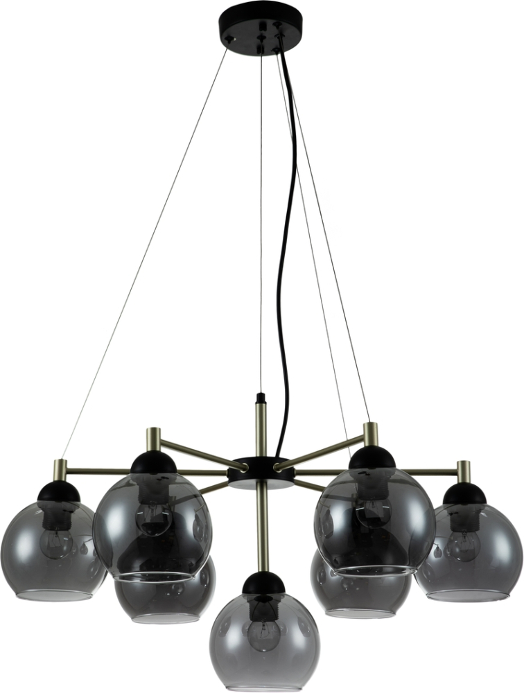 Подвесная люстра Indigo Grappoli 11029/7P Black V000216