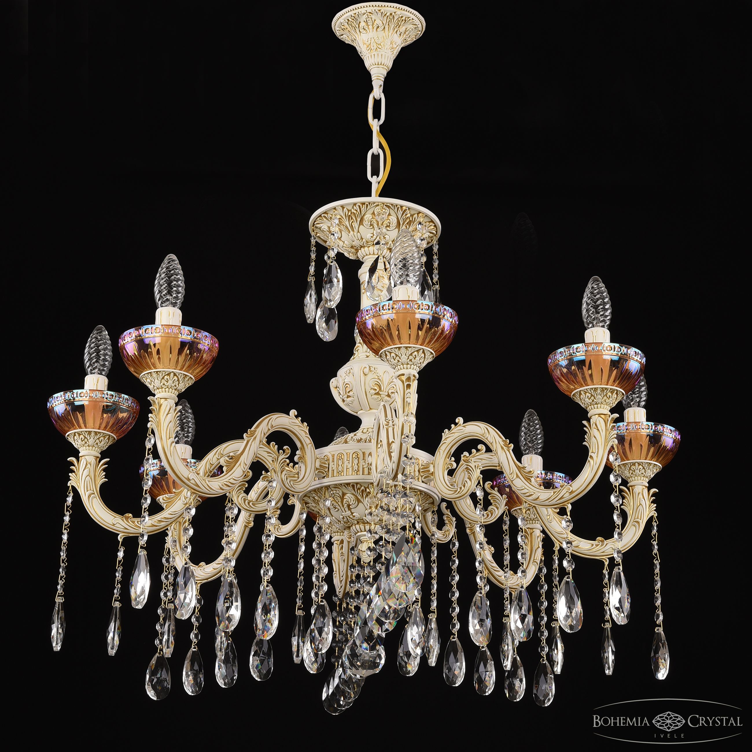 Подвесная люстра Bohemia Ivele Crystal AL79101/8/250 A WMG P Shampan/M-1G