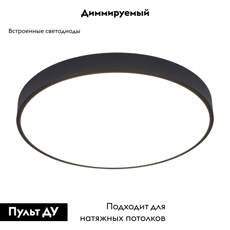 Потолочный светодиодный светильник Arte Lamp Arena A2672PL-1BK