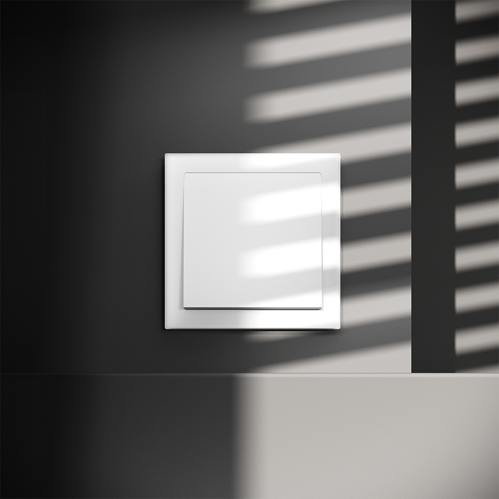 Перекрестный переключатель одноклавишный Voltum S70 VLS010502 (белый матовый)