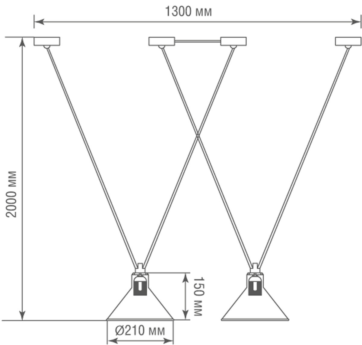 Подвесной светильник Donolux Mary Jane DL20653S2Black