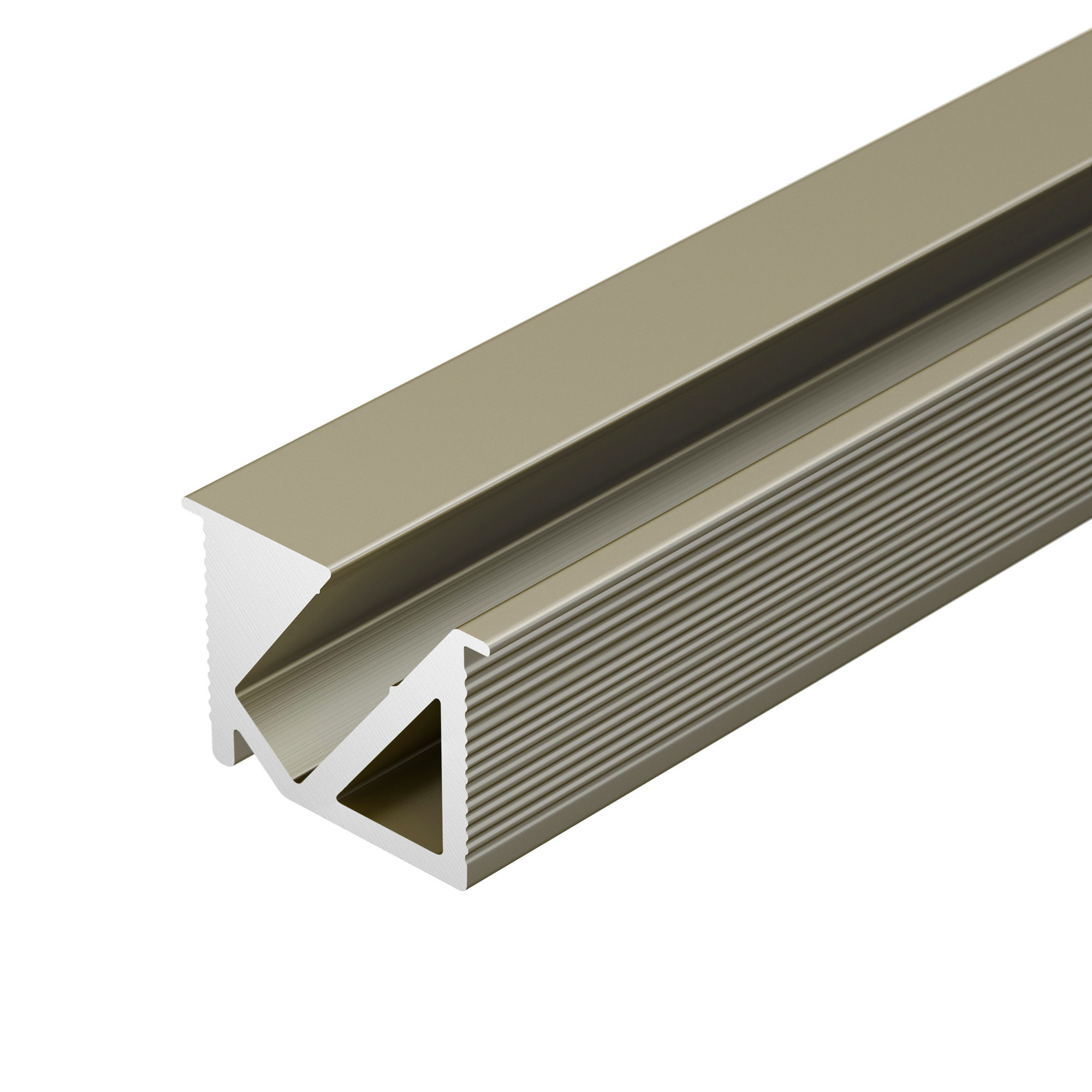 Алюминиевый профиль Arlight SL-BEVEL-H10-F14-2000 ANOD OLIVE GREY 038200