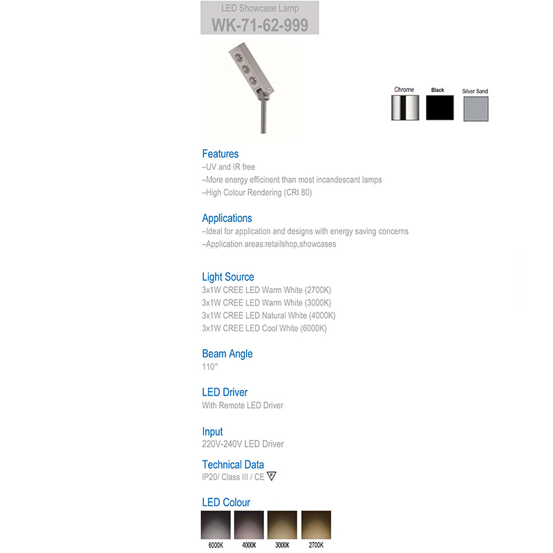 Подсветка Delight Collection 71-62-999 warm white silver