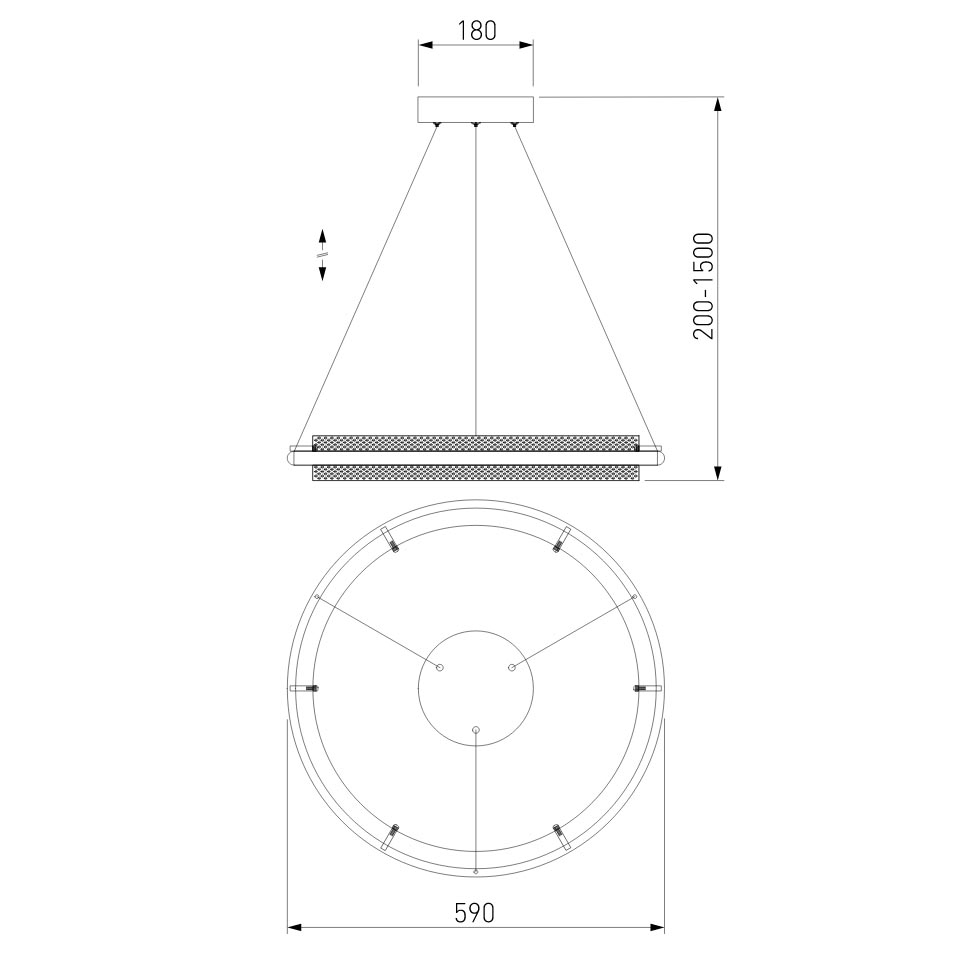 Подвесной светильник Eurosvet Imperio 90241/1 черный/ золото Smart