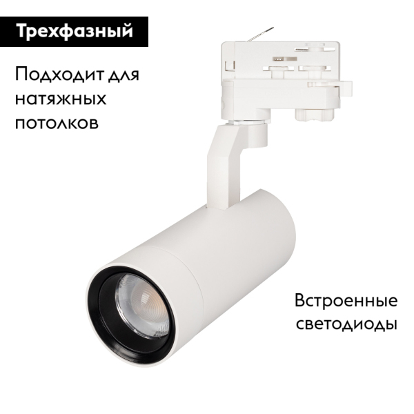 Трековый светодиодный светильник Arlight LGD-Gelios-4TR-R67-20W Day4000 033116