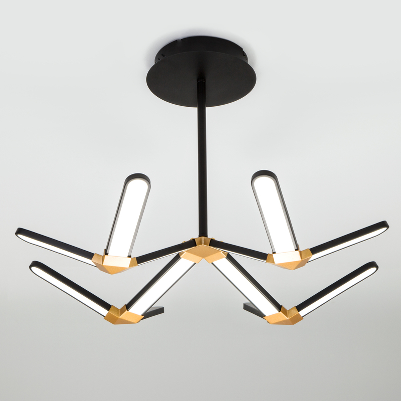 Потолочный светодиодный светильник Eurosvet Kyoto 90147/4 черный/золото