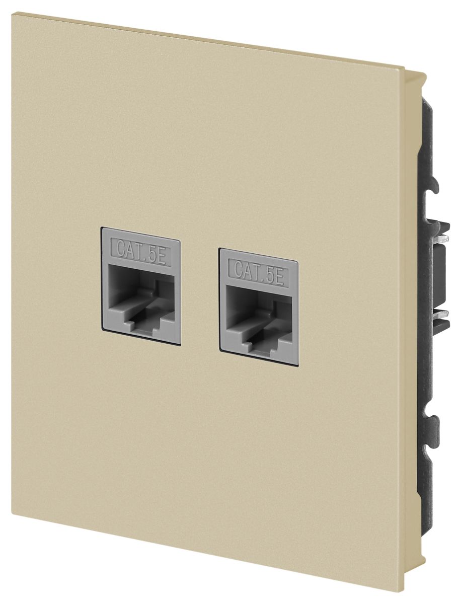 Розетка Эра Arktik 16-3108-04 информационная двойная 2XRJ45 шампань Б0070487
