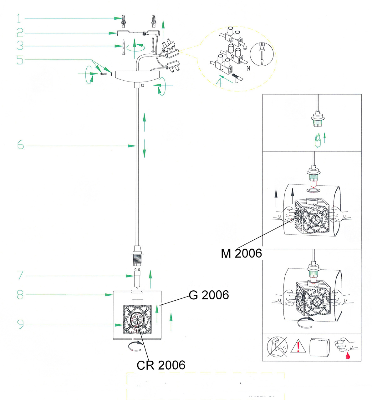Подвесной светильник Odeon Light Forta 2006/1