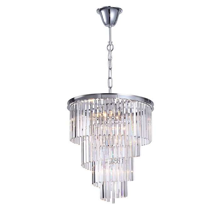 Подвесная люстра Delight Collection Helix KR0262P-10 chrome/clear