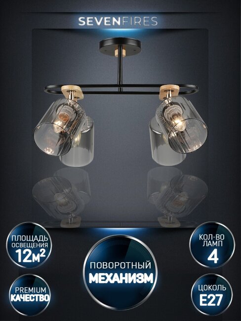 Спот Wedo Light Lana WD3608/4C-BK-SMK