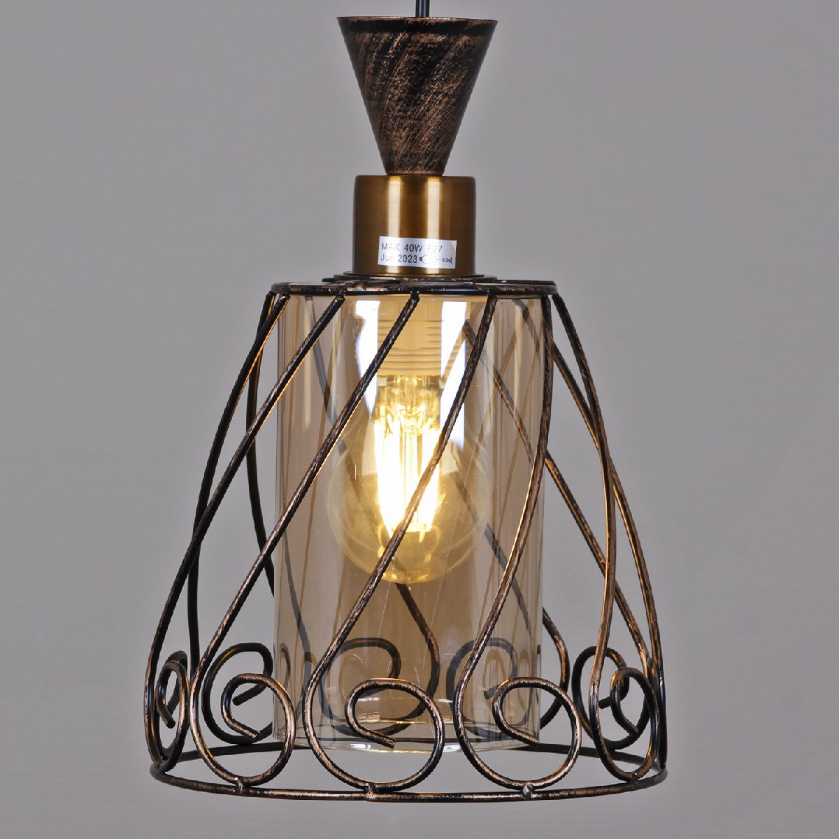 Подвесной светильник Reluce 03609-0.4-03 BK+GD