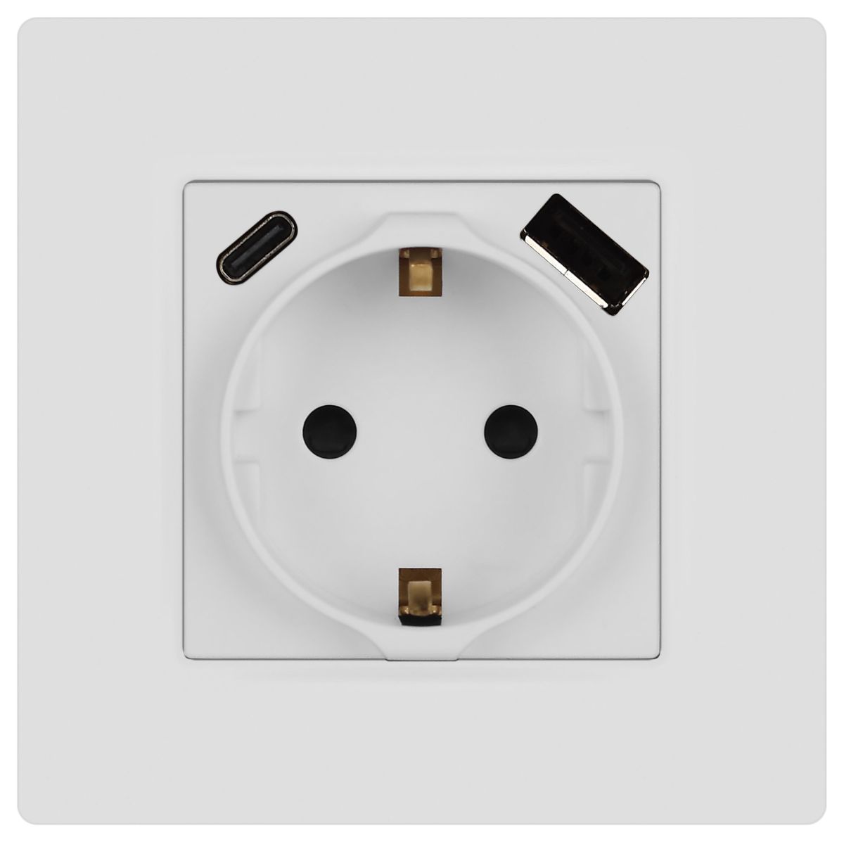 Розетка со шторками с USB type-A+C Эра 12-4108-01М Б0067711